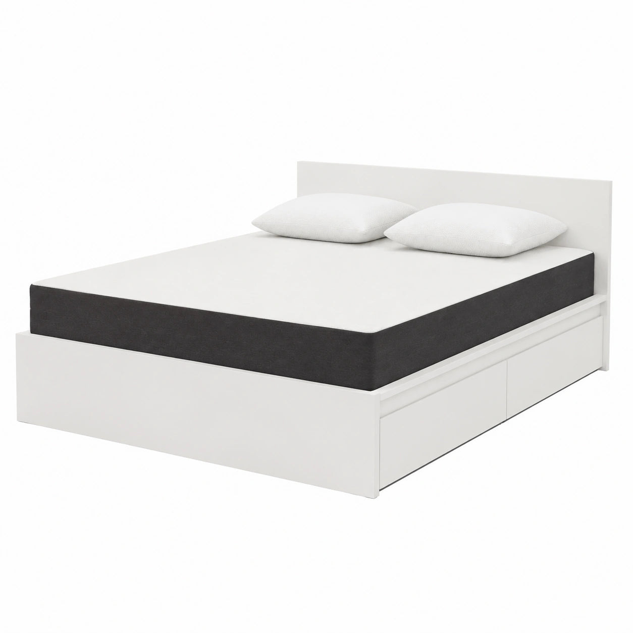 Matelas, 140 x 190 cm, coloris blanc et gris, pour la chambre