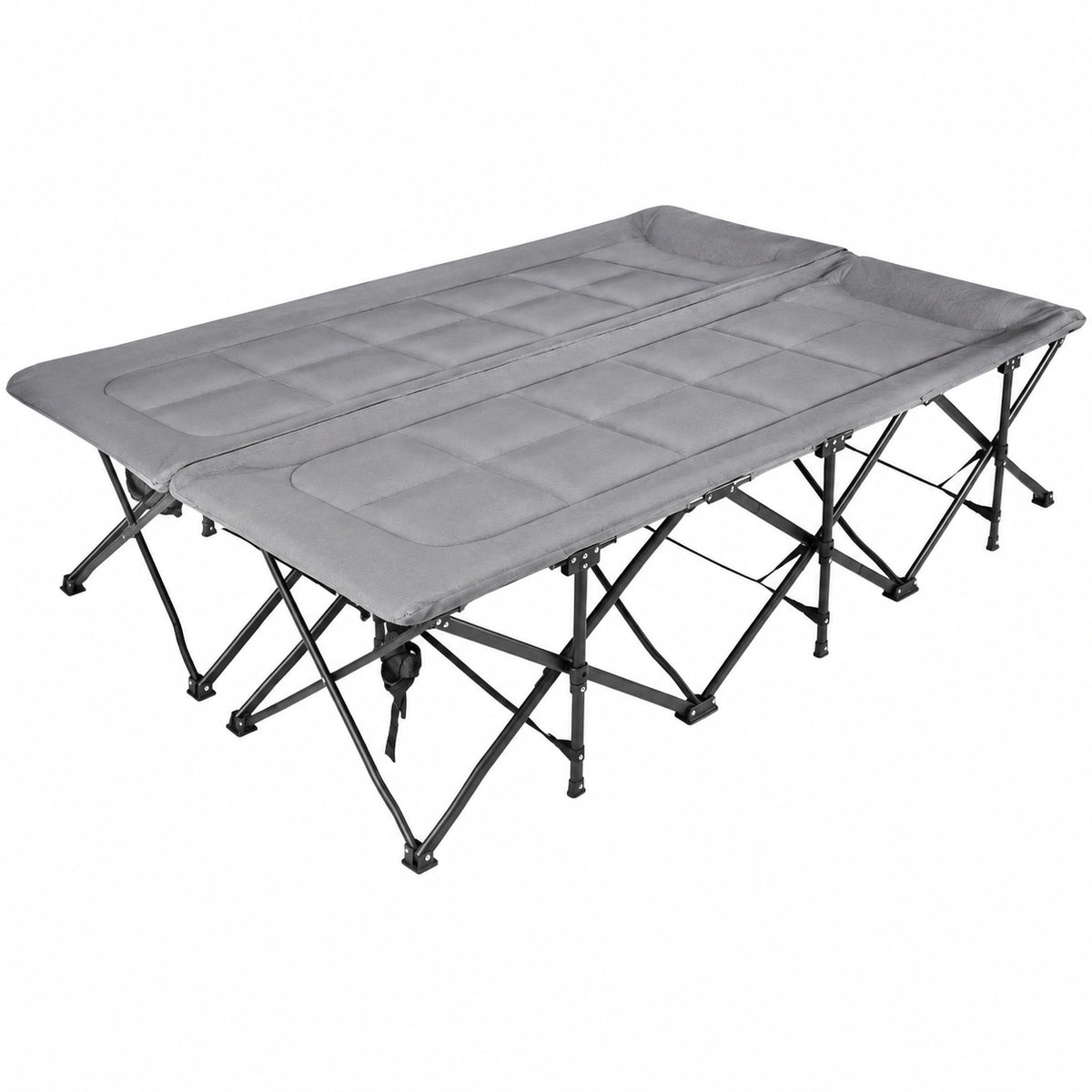 Lit, 2 places, coloris gris, pour la chambre
