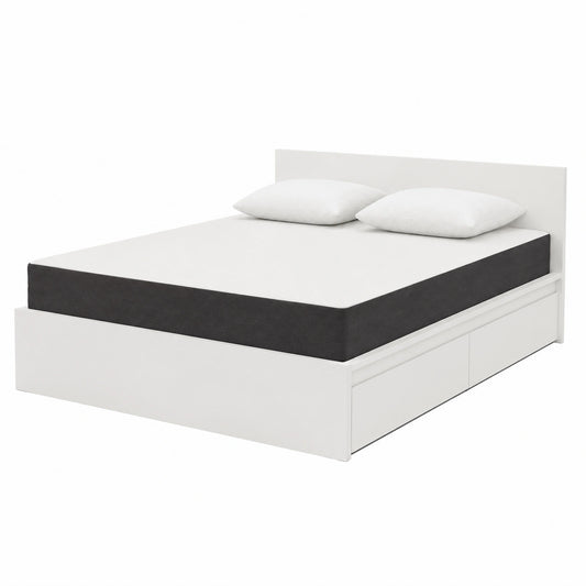 Matelas, 140 x 190 cm, coloris blanc et gris, pour la chambre